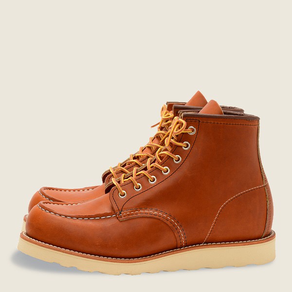 Mens Red Wing Classic Moc – 6-inch Legacy Leather - Heritage Boots Brown - MYL037146